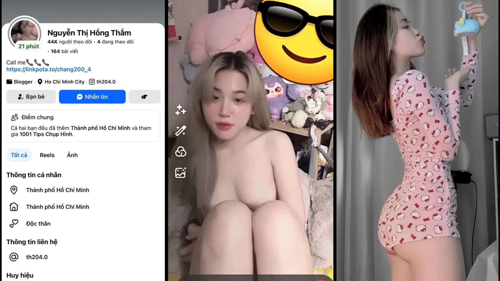 ⁣[Hot] Hot FB tiktok Nguyễn Thị Hồng Thắm call 1 tiếng 1 triệu đắt vkl mà body em nó ngon thật