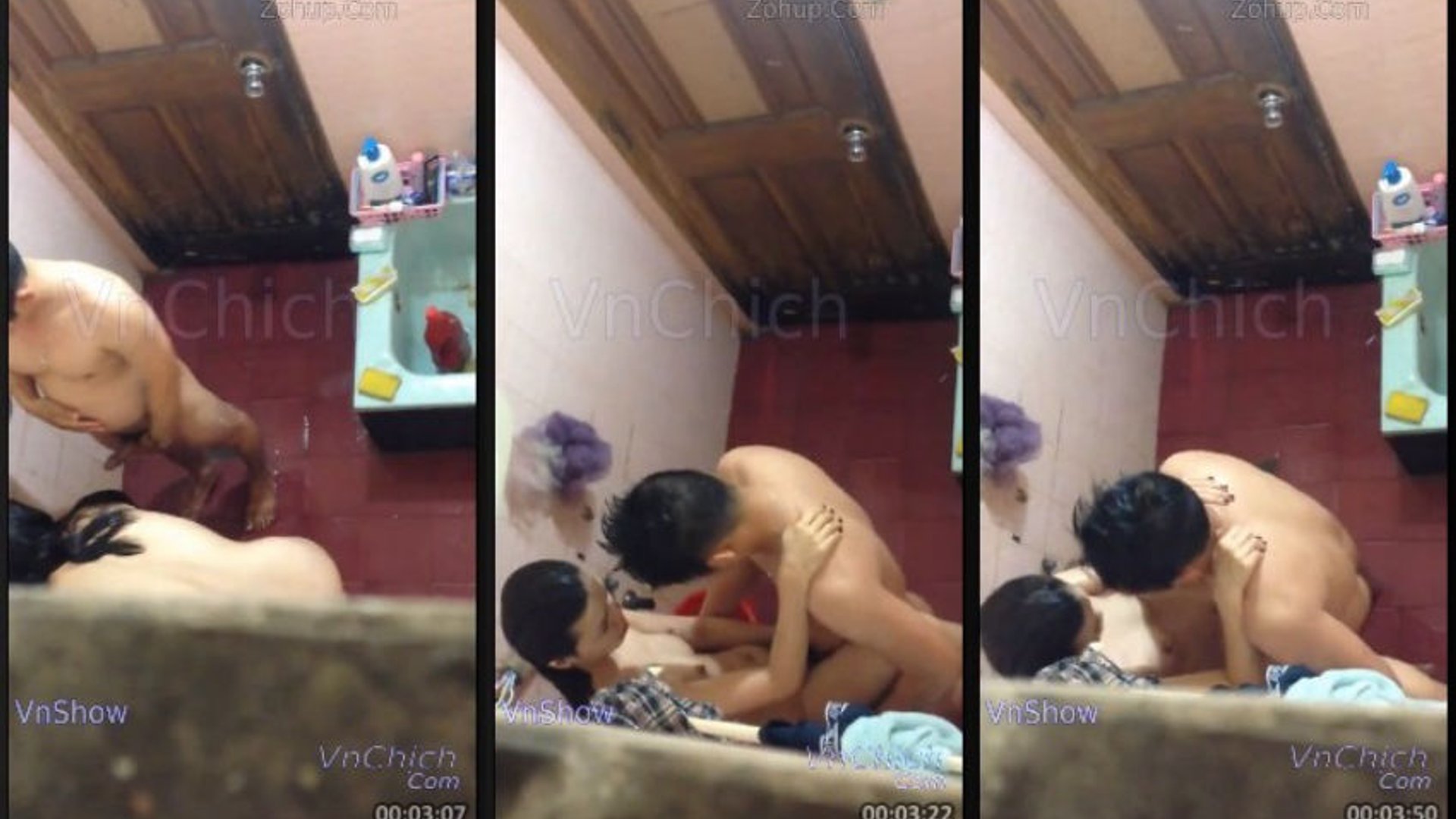 Quay lén cặp sinh viên tắm chung rùi chịch trong đó luôn ~ Sex Quay Lén